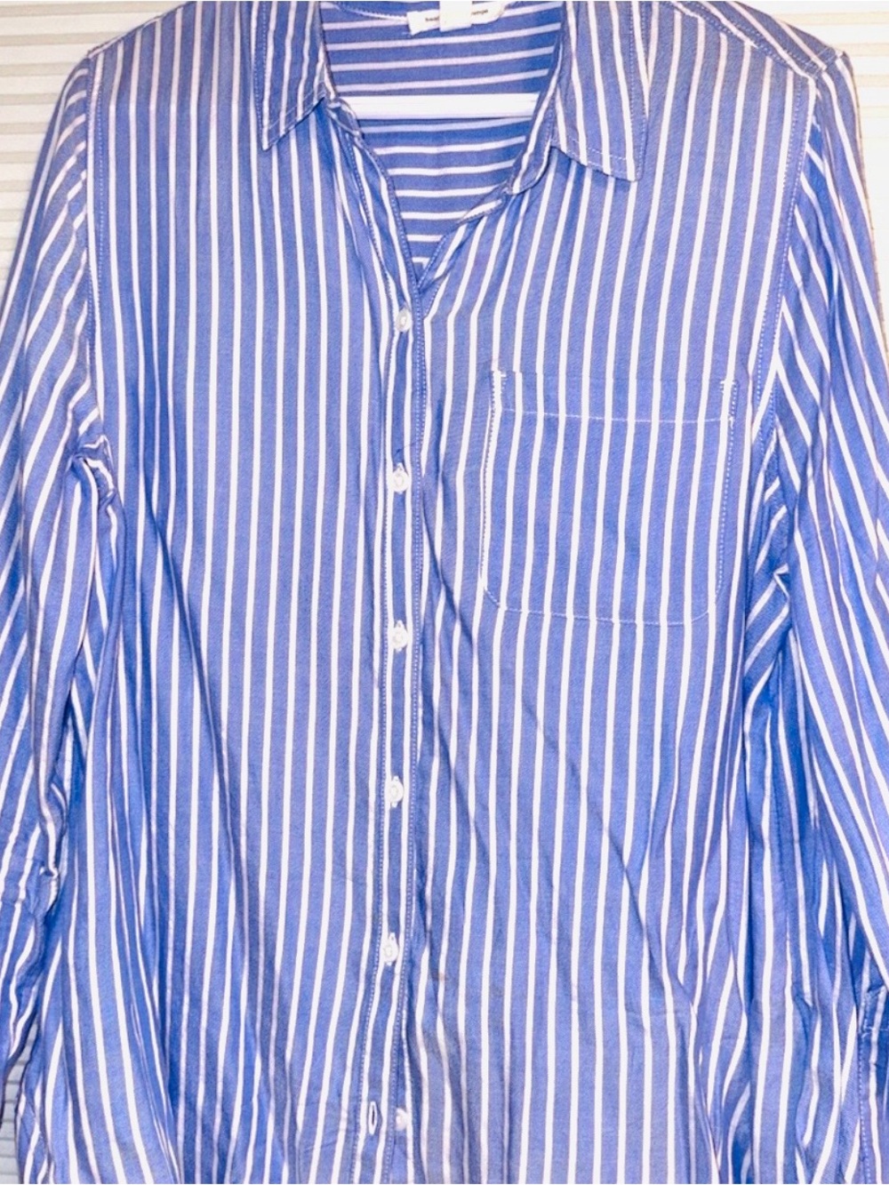 BeachLunchLounge Collection Blue Striped Shirt